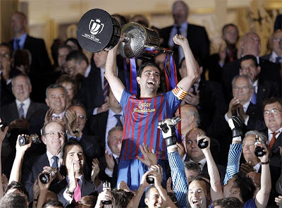 barcelona campeon copa del rey 2012 xavi
