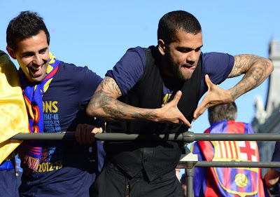 barcelona campeon 2012-2013 dani alves
