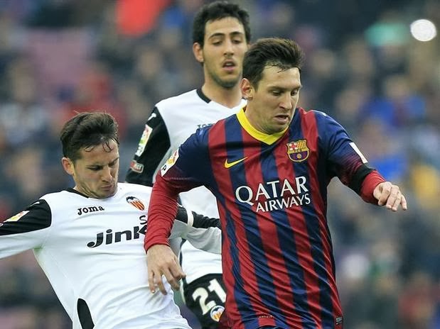 Barcelona 2-Valencia 3. Jornada 22 Liga Española