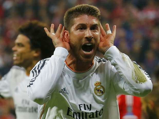 Sergio Ramos festeja uno de sus goles El Real Madrid es finalista de la Champions League 2014
