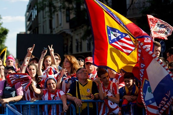 Los festejos del Atlético de Madrid en la Plaza Neptuno