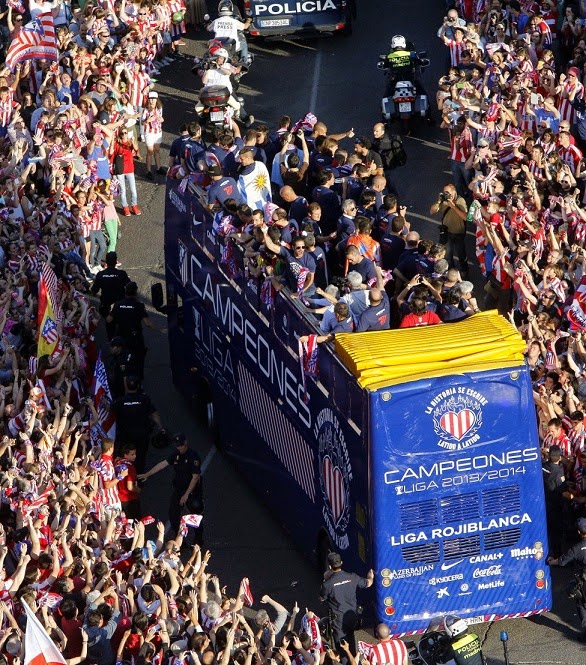 Los festejos del Atlético de Madrid en la Plaza Neptuno