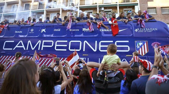 Los festejos del Atlético de Madrid en la Plaza Neptuno