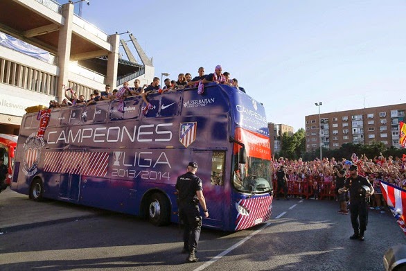 Los festejos del Atlético de Madrid en la Plaza Neptuno