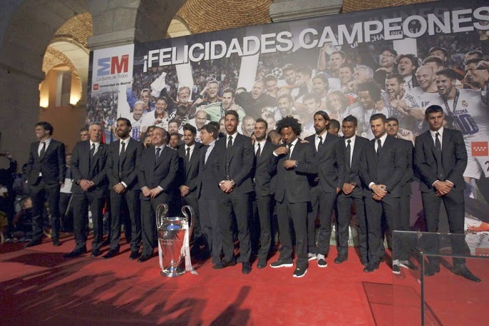 El Real Madrid festeja la Champions League 2014 en el Bernabeu