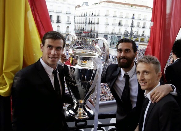 El Real Madrid festeja la Champions League 2014 en el Bernabeu