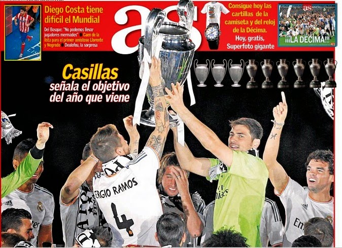 Portada As festejos Champions League 2014 Portada As festejos Champions League 2014