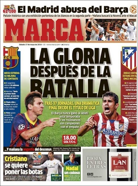 Portada diario Marca 17/05/2014 Portada diario Marca 17/05/2014