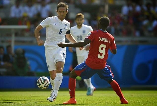 Costa Rica 0-Inglaterra 0. Mundial Brasil-Grupo D
