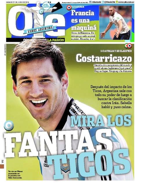 Xabi deja la selección, Costa Rica vence Italia: Las portadas