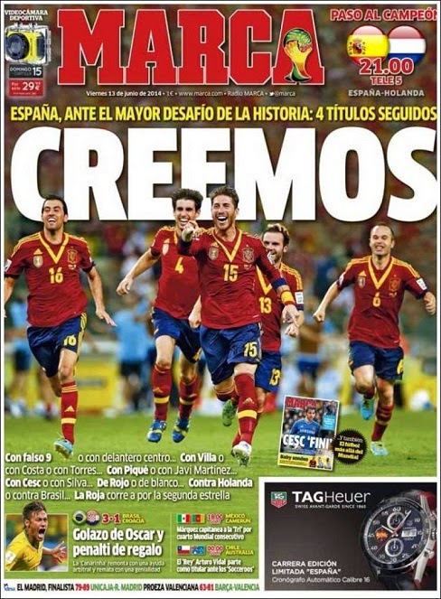 Debuta la roja y el triunfo de Brasil: Las portadas