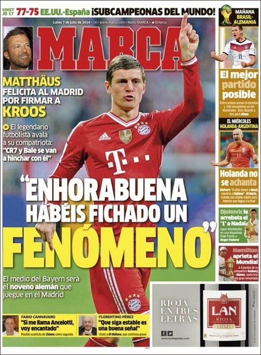 Kross ya es del Madrid, el Barça quiere a cuadrado: las portadas