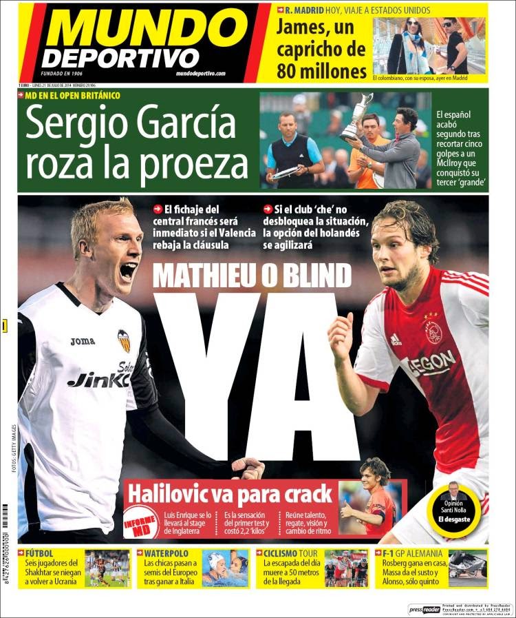 Portada Mundo Deportivo: James Rodríguez ficha por el Real Madrid Portada Mundo Deportivo: James Rodríguez ficha por el Real Madrid