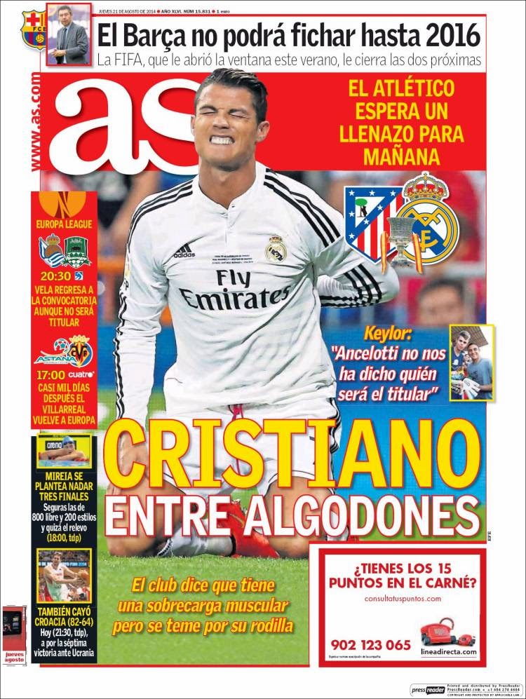 Portada As: Cristiano Ronaldo Portada As: Cristiano Ronaldo