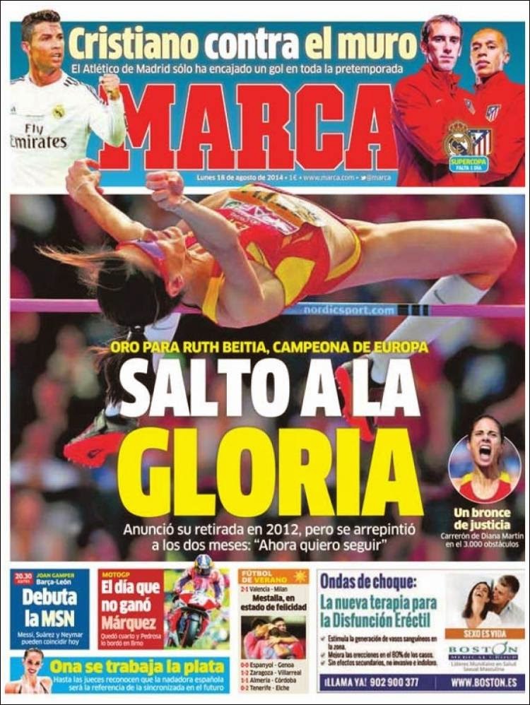 Portada Marca: Supercopa Real Madrid vs. Atlético Portada Marca: Supercopa Real Madrid vs. Atlético