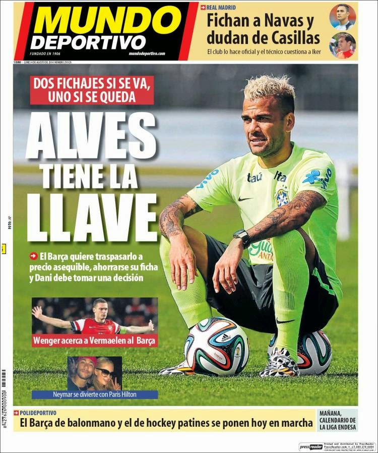 Portada Mundo Deportivo: Keylor Navas ficha por el Real Madrid Portada Mundo Deportivo: Keylor Navas ficha por el Real Madrid