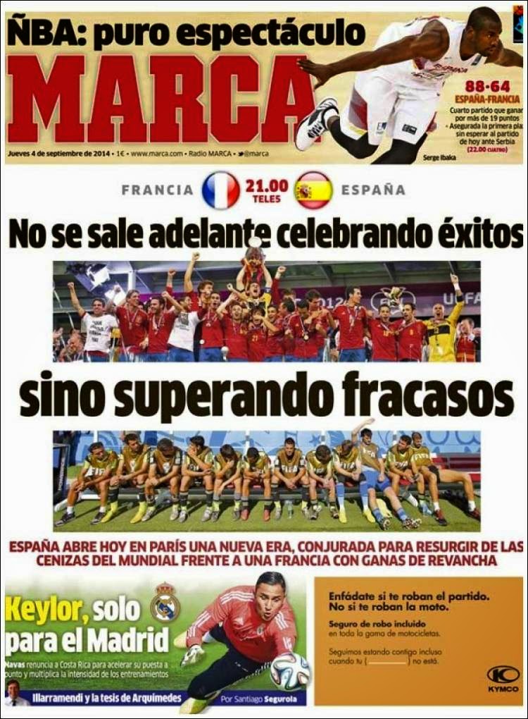 Portada Marca: Hoy Francia vs. España Portada Marca: Hoy Francia vs. España
