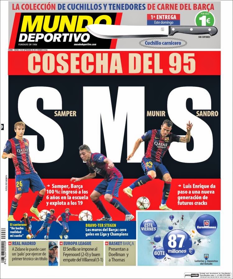 Portada Mundo deportivo: SMS Portada Mundo deportivo: SMS