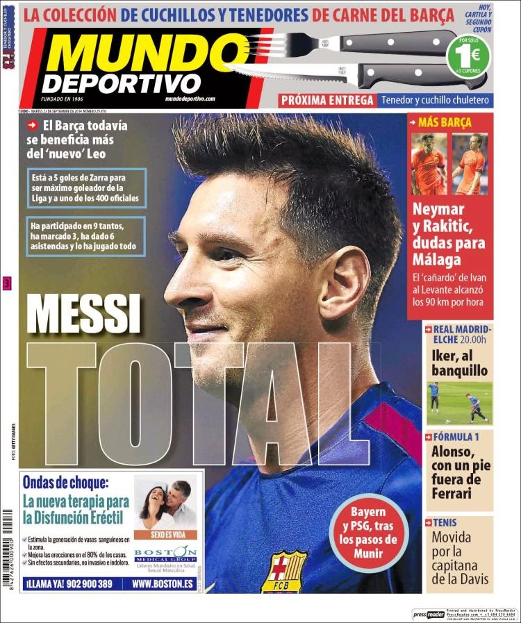 Portada Mundo Deportivo: el nuevo Messi Portada Mundo Deportivo: el nuevo Messi