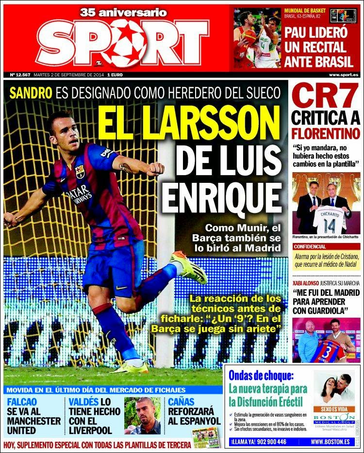 Portada Sport: el Barça está feliz con sus canteranos Portada Sport: el Barça está feliz con sus canteranos