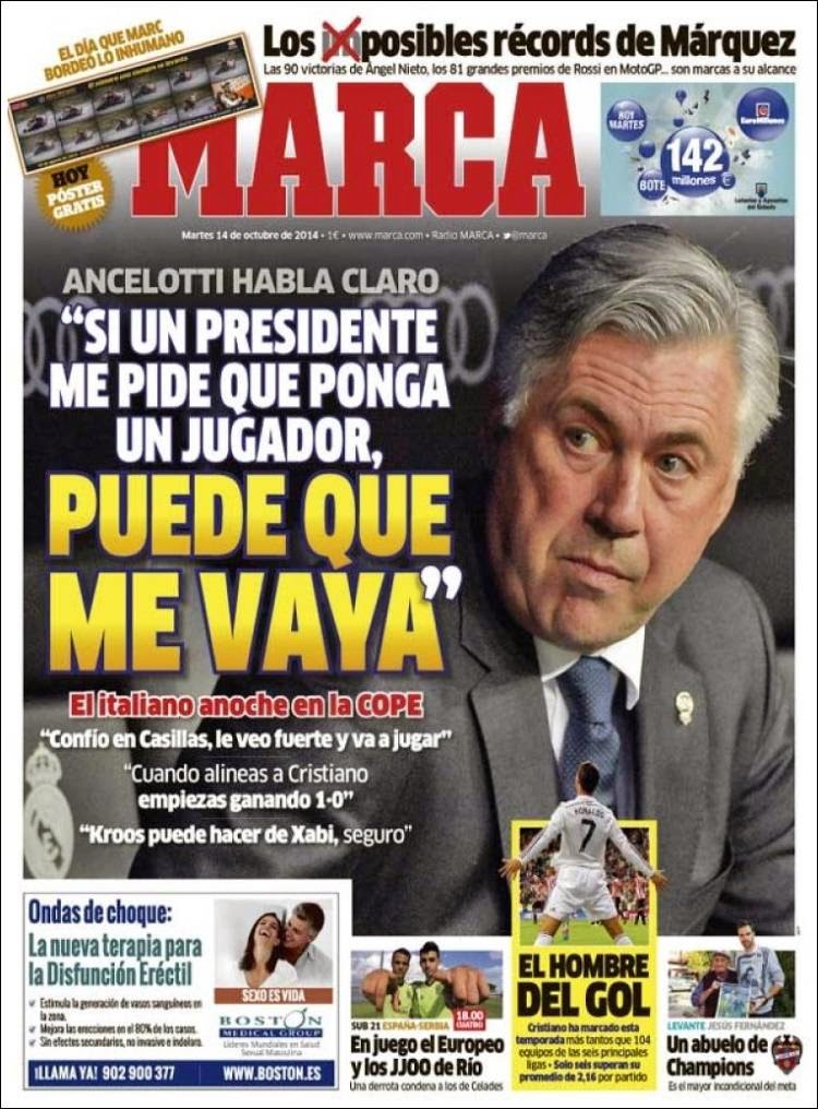 Portada Marca: Ancelotti Portada Marca: Ancelotti