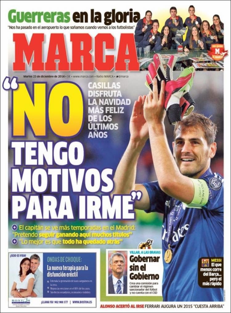 Portada Marca: Iker Casillas Portada Marca: Iker Casillas