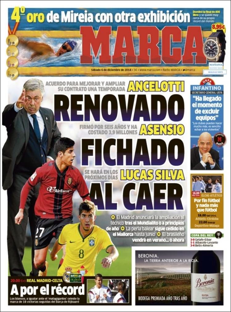 Portada Marca: Asensio ficha por el Real Madrid Portada Marca: Asensio ficha por el Real Madrid