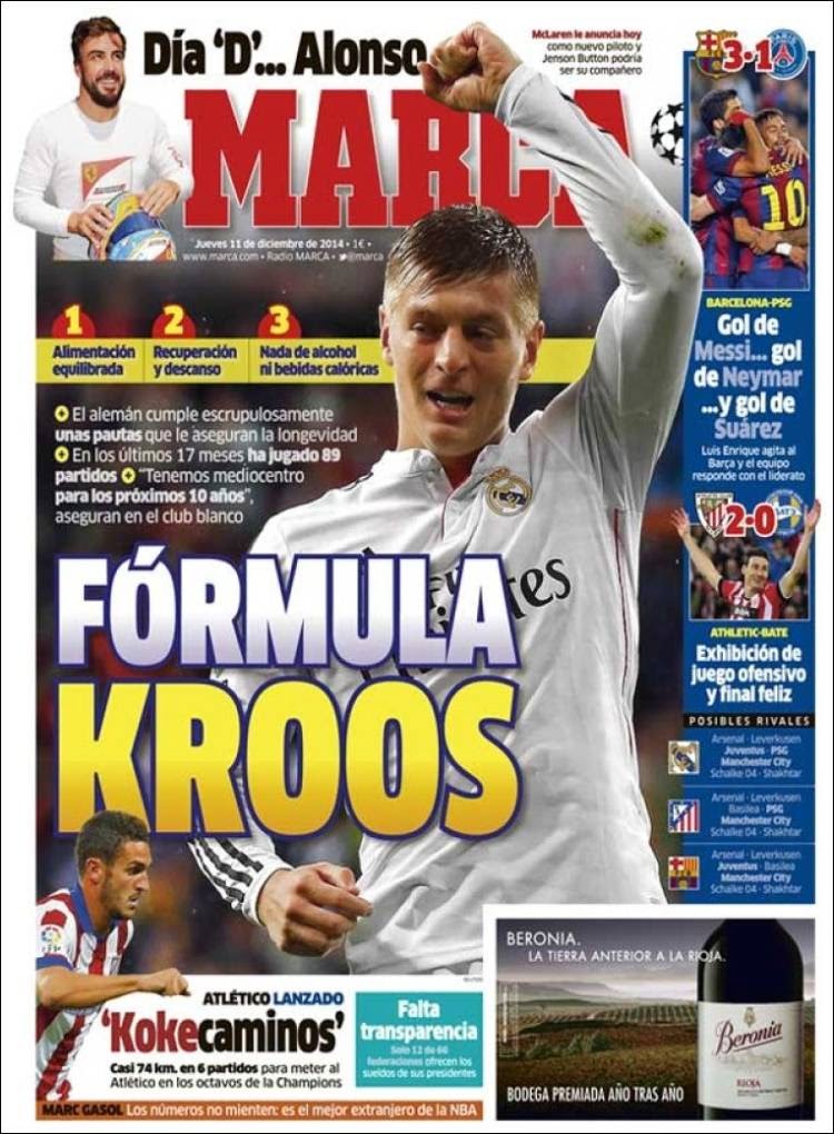 Portada Marca: fórmula Kroos Portada Marca: fórmula Kroos