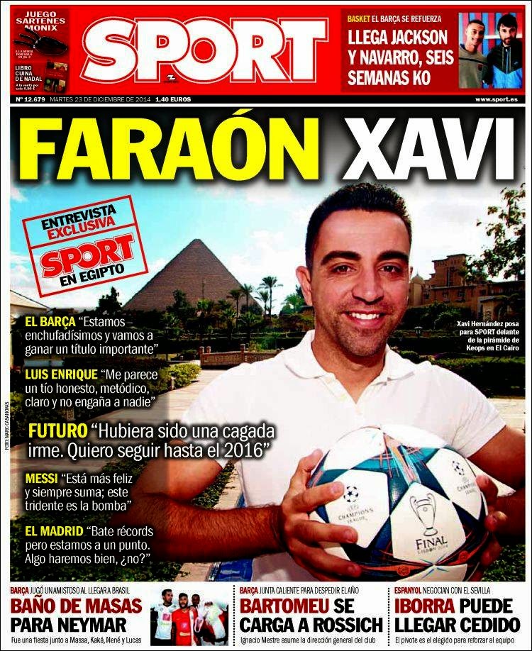 Portada Sport: Xavi Hernández Portada Sport: Xavi Hernández