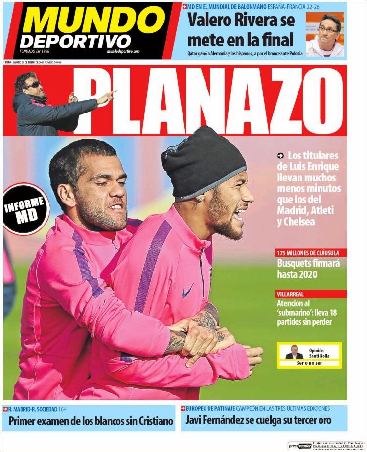 Portada Mundo Deportivo: Planazo de lucho Portada Mundo Deportivo: Planazo de lucho