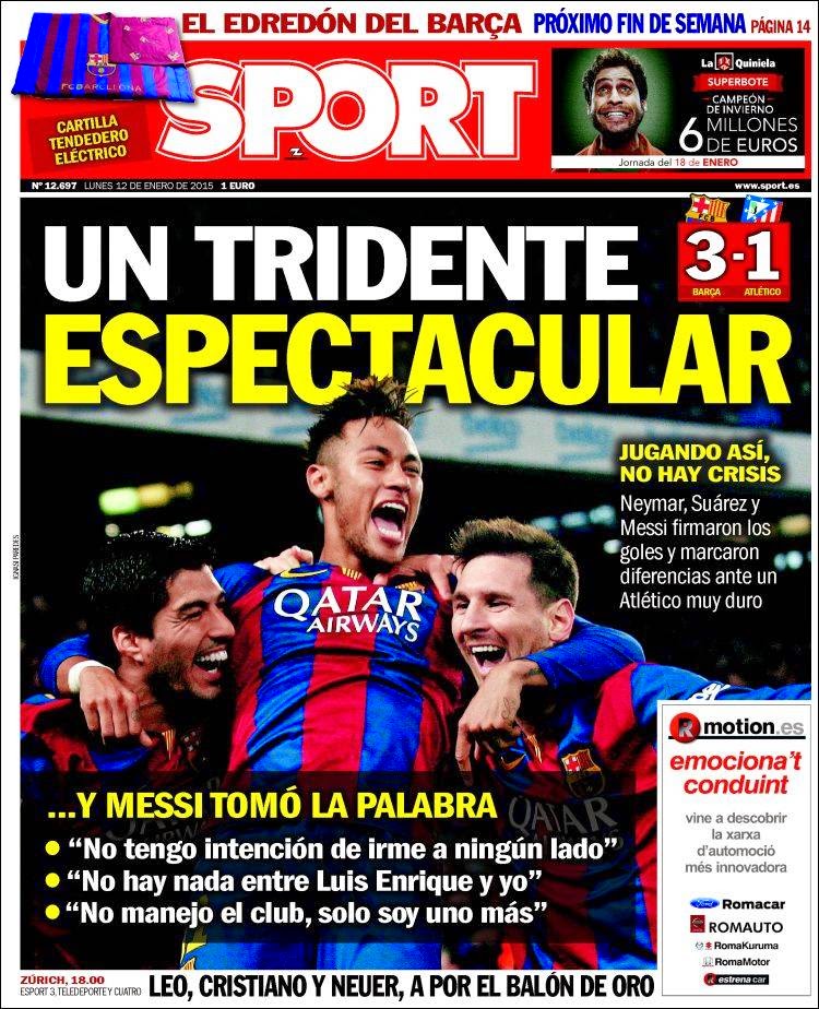 El MSN liquida al Atlético, CR7, Messi y Neuer buscan el Balón de Oro: las portadas