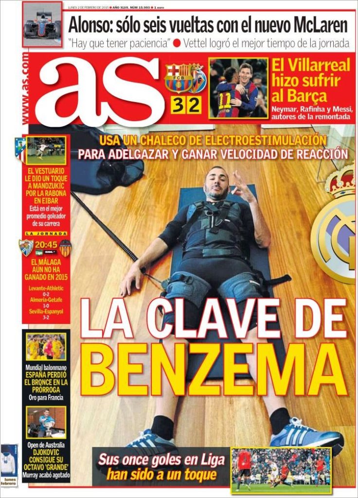 Portada AS: la clave de Benzemá Portada AS: la clave de Benzemá