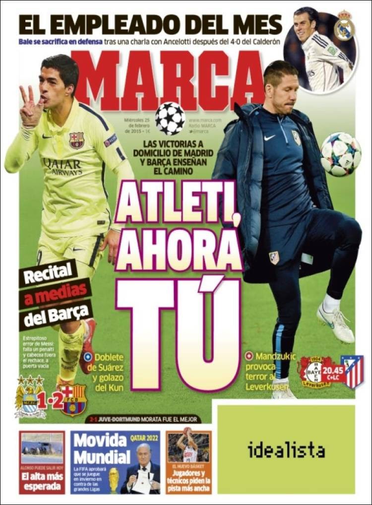 Portada Sport: Atleti, Ahora tú Portada Sport: Atleti, Ahora tú