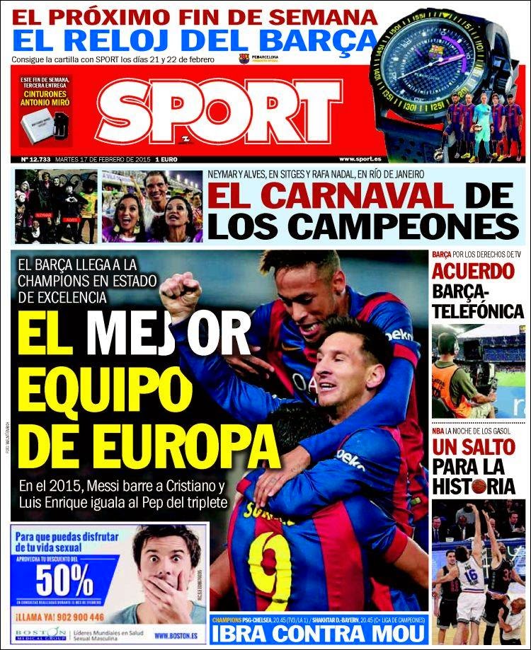 El Barça arrasa en 2015, el Madrid listo para la Champions: las portadas
