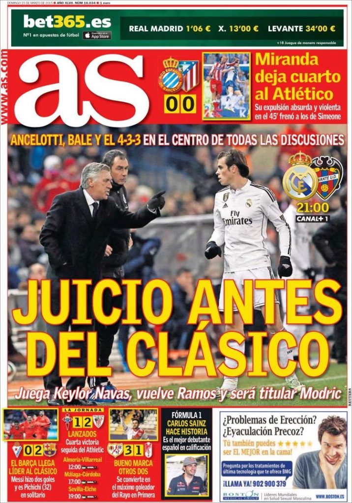 Porta AS: Juicio antes del Clásico Porta AS: Juicio antes del Clásico real madrid levante
