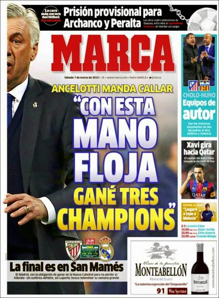 El Madrid se la juega en San Mamés, Messi feliz: portadas prensa