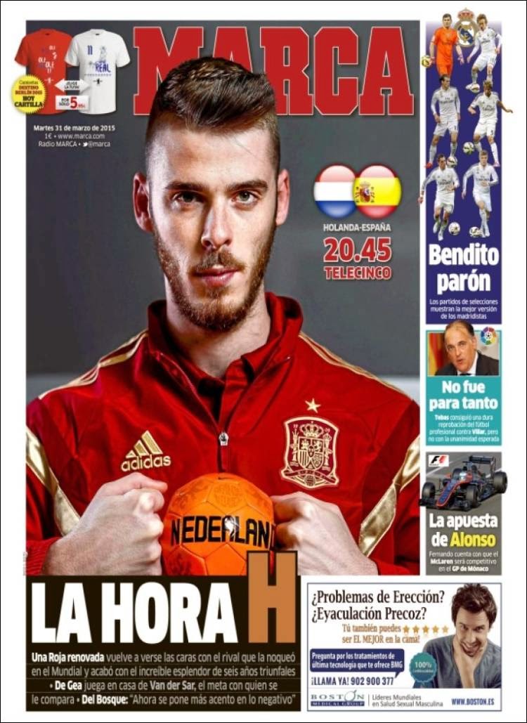 La hora de De Gea, renovación para lucho: las portadas