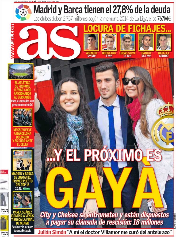 Portada AS: Locura de fichajes Portada AS: Locura de fichajes