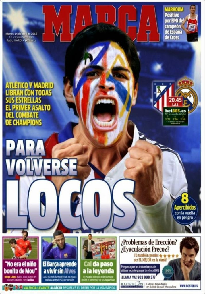 Portada Marca: para volverse Locos Portada Marca: para volverse Locos atletico real madrid