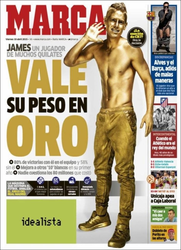 Portada Marca: James vale su peso en oro Portada Marca: James vale su peso en oro golden boy