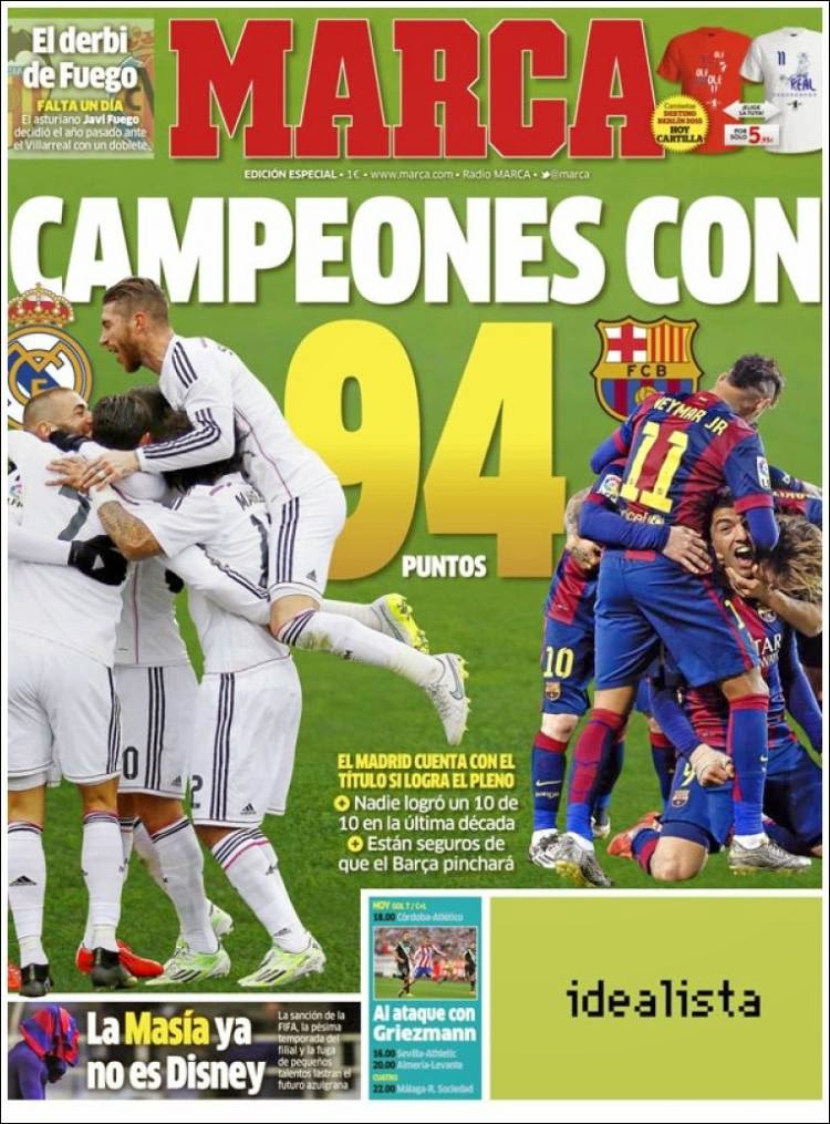 Portada Marca: campeones con 94 Portada Marca: campeones con 94