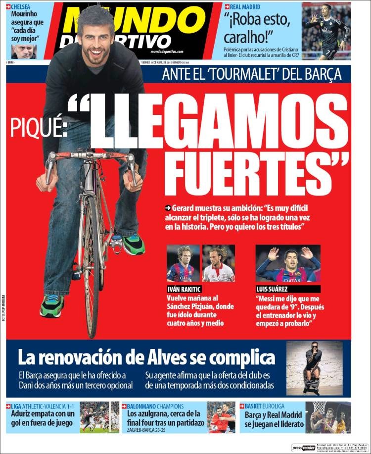 Portada Mundo Deportivo: Gerard Pique Portada Mundo Deportivo: Gerard Pique