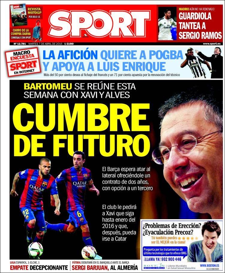 Portada Sport: Cumbre de futuro Portada Sport: Cumbre de futuro xavi alves