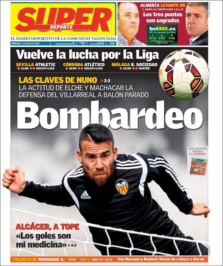 Portada Super Deporte: Bombardero Portada Super Deporte: Bombardero paco alcacer