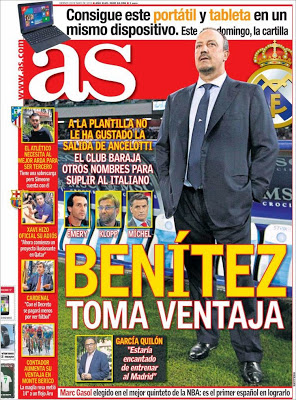 Portada AS: Benítez toma ventaja