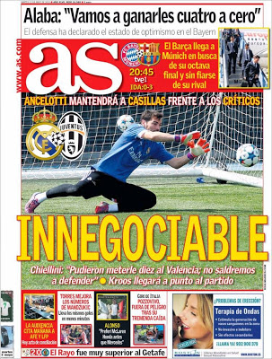 Portada AS: Casillas innegociable