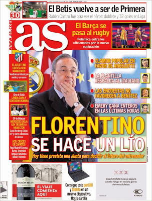Portada As: Florentino se hace un lío Portada As: Florentino se hace un lío