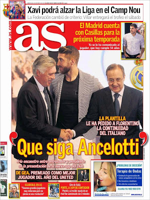 Portada AS: que siga Ancelotti Portada AS: que siga Ancelotti
