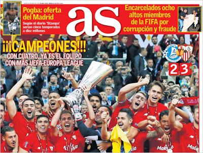 Portada AS: ¡Campeones! Portada AS: Campeones! sevilla campeon europa league dnipro