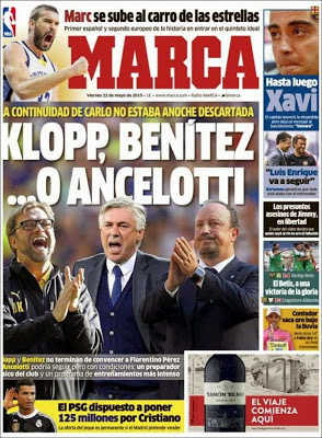 Portada Marca: Klopp, Benítez o Ancelotti